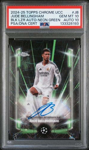 Jude Bellingham 2024 Topps Chrome Black Lazer-Green /99