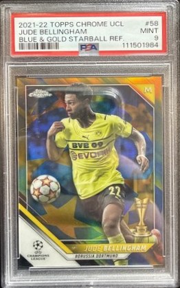 Jude Bellingham 2021 Topps Chrome Blue Gold /75