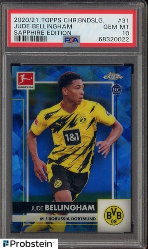 Jude Bellingham 2020 Topps Chrome Bundesliga Sapphire Edition