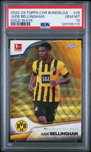 Jude Bellingham 2022 Topps Chrome Gold Wave