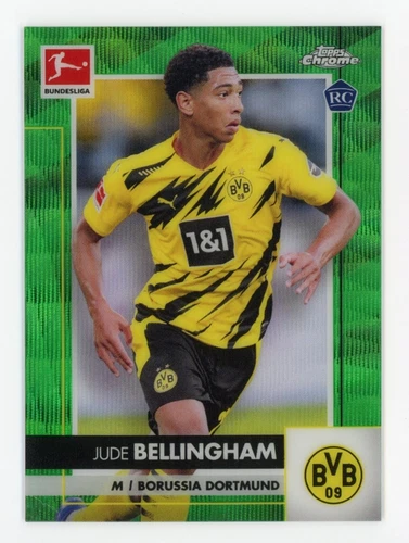 Jude Bellingham 2020 Topps Chrome Green Wave Refractor /99
