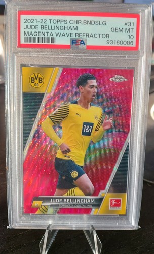 Jude Bellingham 2021 Topps Chrome Magenta Wave Refractor