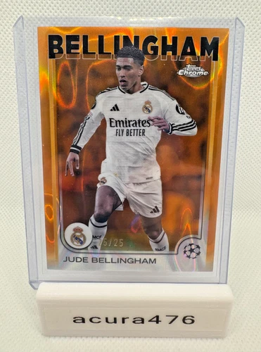 Jude Bellingham 2024 Topps Chrome Orange Lava Refractor /25