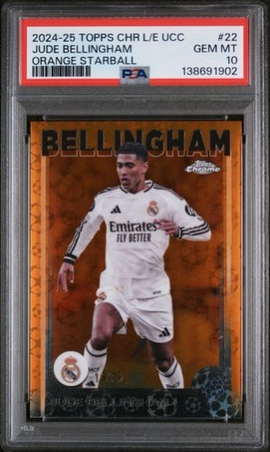 Jude Bellingham 2024 Topps Chrome Orange Starball /25