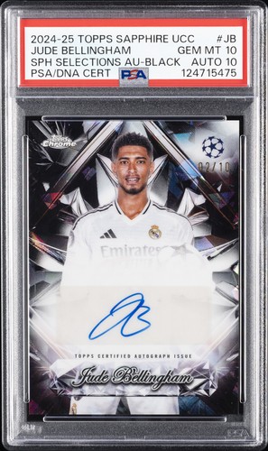 Jude Bellingham 2024 Topps Chrome Sapphire Sapphire Black 2/10