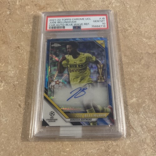 Jude Bellingham 2021 Topps Chrome UCL Blue Wave Refractor /75
