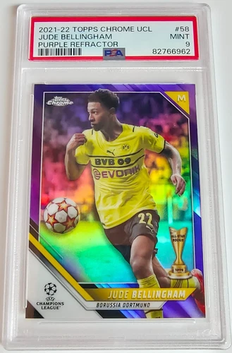 Jude Bellingham 2021 Topps Chrome UCL Purple Refractor /250