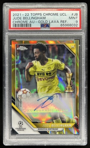 Jude Bellingham 2021 Topps Chrome UEFA Gold Lava Refractor