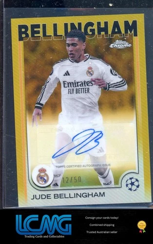 Jude Bellingham 2024 Topps Chrome UEFA Gold Refractor /50
