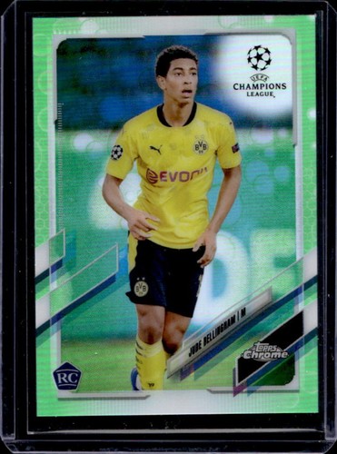 Jude Bellingham 2020 Topps Chrome UEFA Neon Green Bubbles