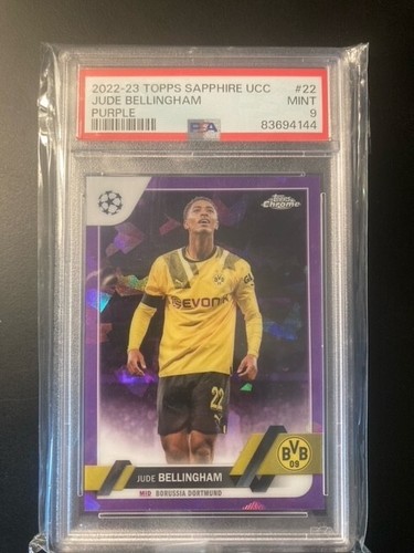 Jude Bellingham 2022 Topps Chrome UEFA UCL Sapphire Purple /15