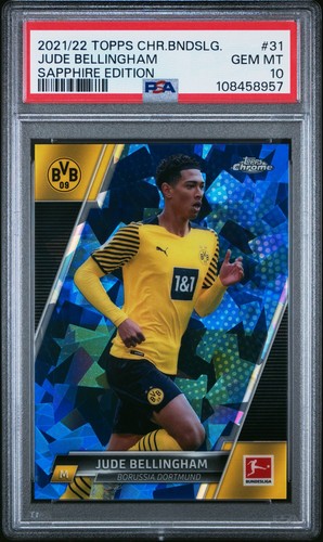 Jude Bellingham 2021 Topps Cromo Bundesliga Sapphire Edition