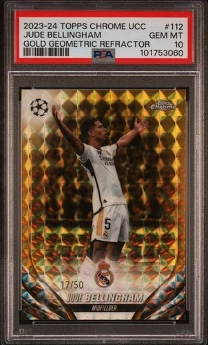Jude Bellingham 2023 Topps Cromo UCC Dorado Geométrico /50
