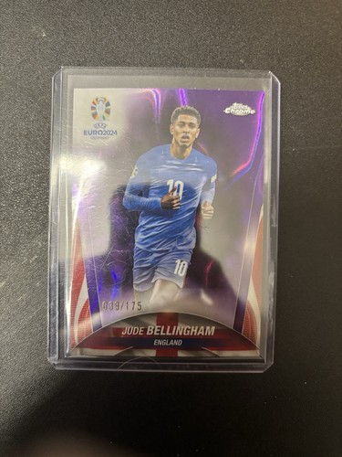 Jude Bellingham 2024 Topps Cromo UEFA Euro Calcio Viola Lava Rifrattore /175