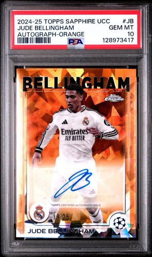 Jude Bellingham 2024 Topps Cromo Zaffiro Arancione Rifrattore /25