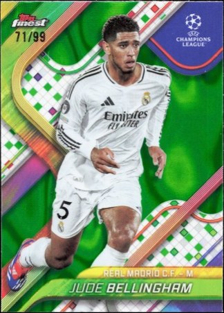 Jude Bellingham 2024 Topps Finest Green Lava /99