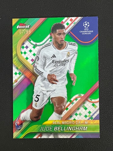 Jude Bellingham 2024 Topps Finest Green Refractor /99