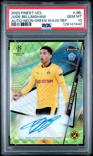 Jude Bellingham 2020 Topps Finest Green Wave /99