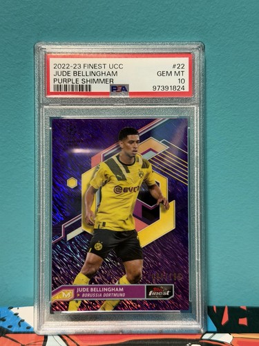 Jude Bellingham 2022 Topps Finest Purple Shimmer Refractor /199