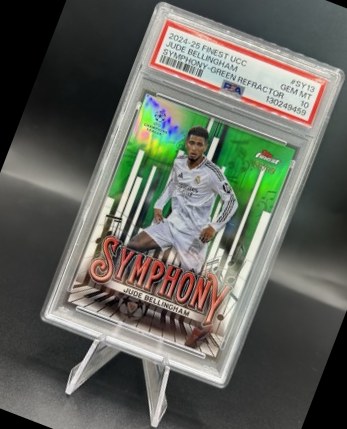 Jude Bellingham 2024 Topps Finest UEFA Green Refractor Symphony /99