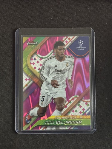 Jude Bellingham 2024 Topps Finest UEFA Pink Raywave Refractor /250