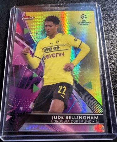 Jude Bellingham 2021 Topps Finest Yellow Prism Refractor /250