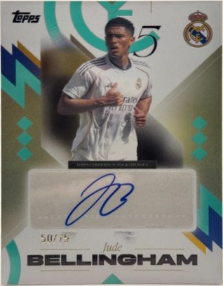 Jude Bellingham 2025 Topps Los Blancos Real Madrid Aqua /75
