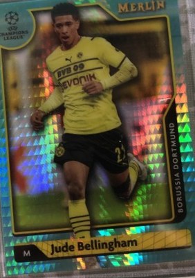 Jude Bellingham 2021 Topps Merlin Chrome Aqua Prism Refractor