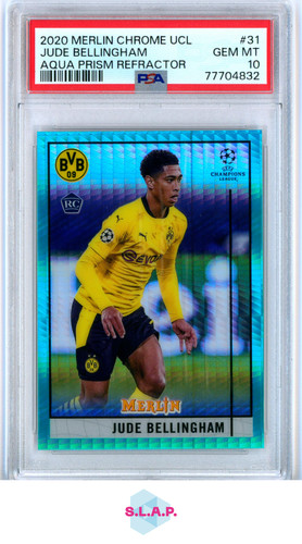 Jude Bellingham 2020 Topps Merlin Chrome Aqua Prisma