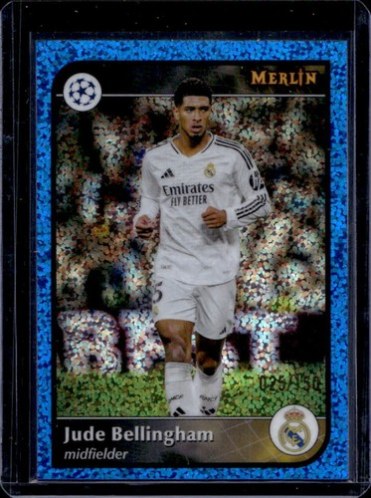 Jude Bellingham 2024 Topps Merlin Chrome Blue Speckle Refractor /150