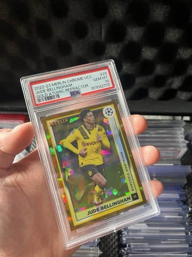 Jude Bellingham 2022 Panini Merlin Chrome Gold Atomic Refractor 19/50