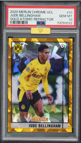 Jude Bellingham 2020 Topps Merlin Chrome Gold Atomic Refractor