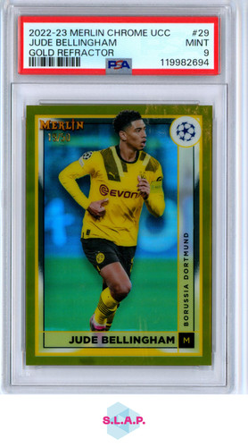 Jude Bellingham 2023 Topps Merlin Chrome Gold Refractor 19/50