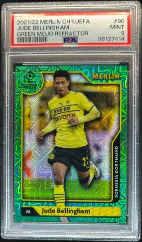 Jude Bellingham 2021 Topps Merlin Chrome Green Mojo Refractor /99