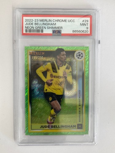 Jude Bellingham 2022 Topps Merlin Chrome Green Shimmer /350