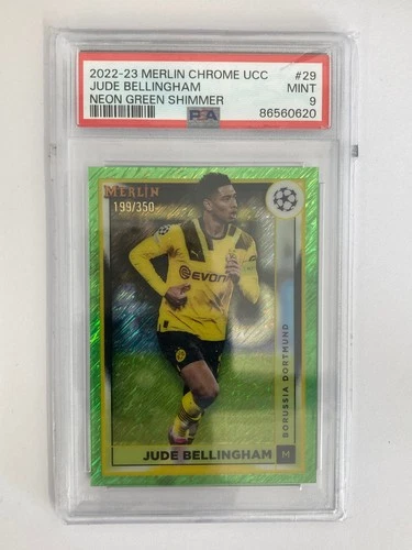 Jude Bellingham 2023 Topps Merlin Chrome Green Shimmer /350