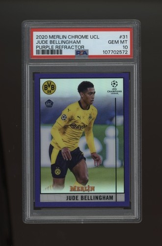 Jude Bellingham 2020 Topps Merlin Chrome Purple Refractor /299