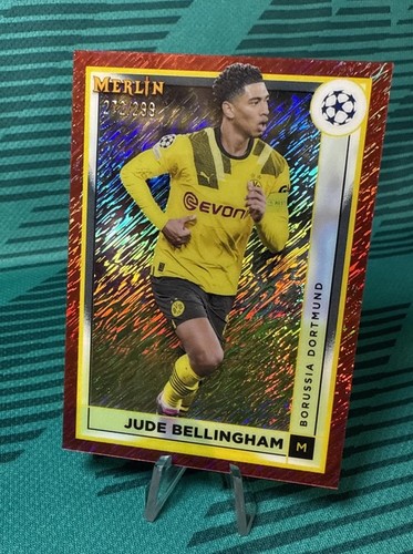 Jude Bellingham 2022 Topps Merlin Chrome Red Shimmer /299
