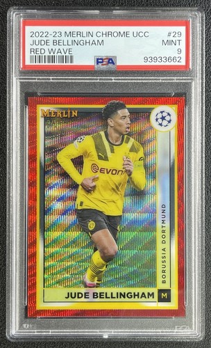 Jude Bellingham 2022 Topps Merlin Chrome Red Wave Refractor 3/5