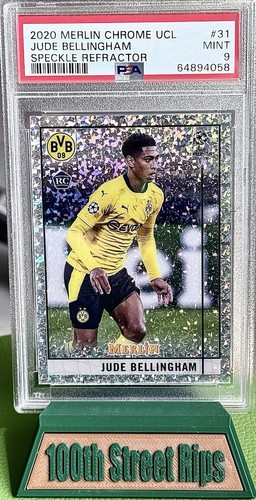 Jude Bellingham 2020 Panini Merlin Chrome Speckle Refractor 123/150
