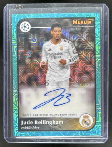 Jude Bellingham 2024 Topps Merlin Chrome UEFA Aqua Refractor /75