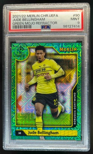 Jude Bellingham 2021 Topps Merlin Chrome UEFA Green Mojo Refractor /99