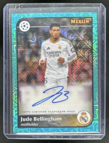 Jude Bellingham 2024 Topps Merlin Cromo UEFA Aqua Refractor /75