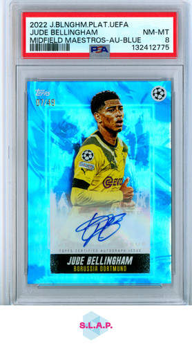 Jude Bellingham 2022 Topps Platinum UEFA Blue 07/49