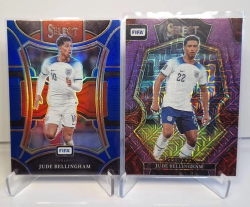 Jude Bellingham 2022 Panini Select Purple Mojo Prizm /117 and /177