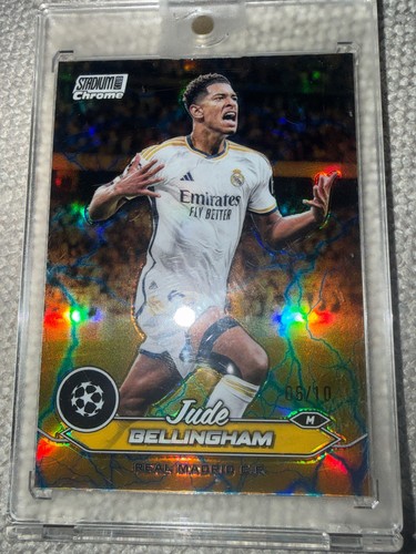 Jude Bellingham 2024 Topps Stadio Cromo Blue Yellow Electric /10