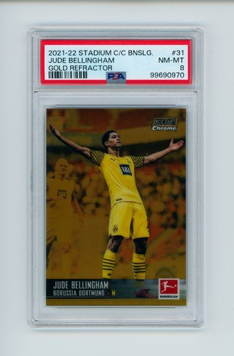 Jude Bellingham 2021 Topps Stadium Club Chrome Gold Refractor /50