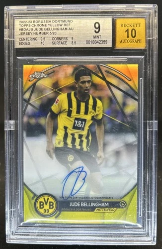 Jude Bellingham 2022 Topps Chrome Yellow /20