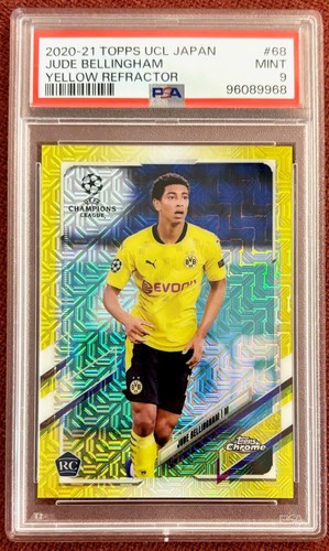 Jude Bellingham 2020 Topps UCL Yellow Refractor /150