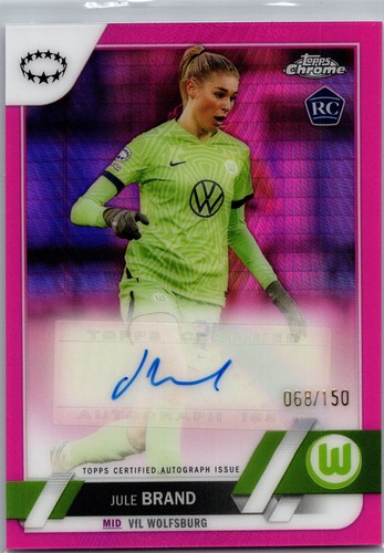 Jule Brand 2023 Topps Chrome UEFA Pink Prism /150